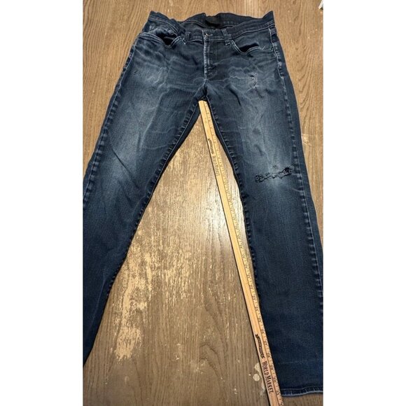 J Brand Tyler Indigo Men Size 34 Distressed Straight Dark Wash Jean - Picture 3 of 12